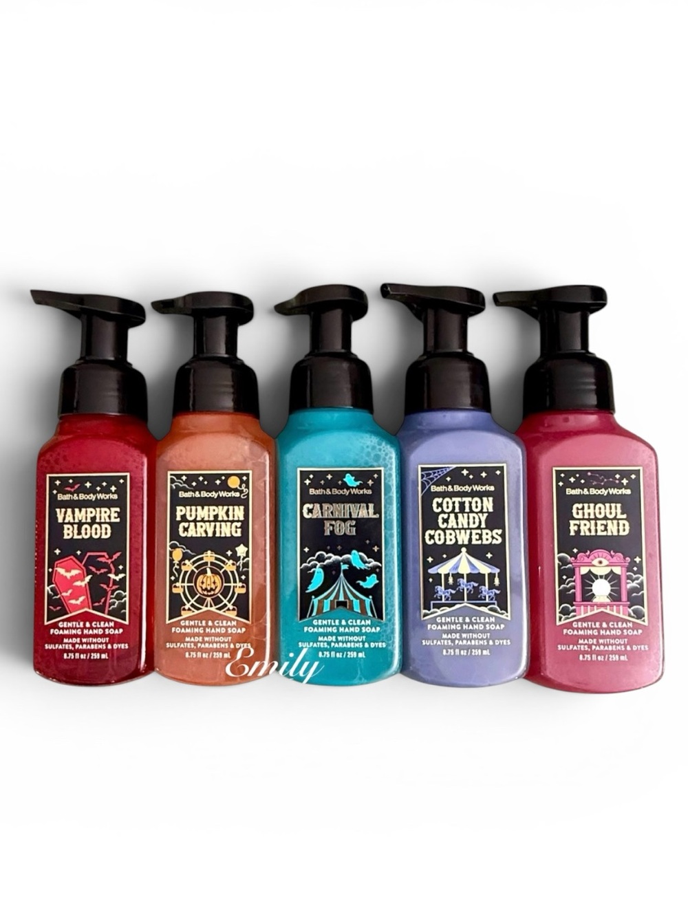 5X Bath & Body Works Halloween Collection Foaming Hand Soap 8.75 fl oz Bundle